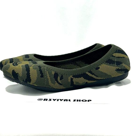 Steven By Steve Madden Bandour Shoe Ballet Flat Camouflage Camo Green - Size 7.5 - Picture 4 of 10